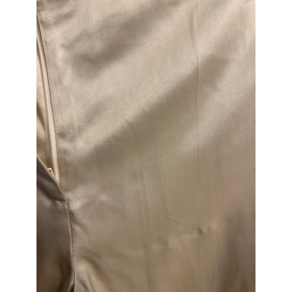 Toteme Low-Waist Satin Trousers Womens 36 Champagne Beige Excellent Straight Leg - Picture 5 of 9